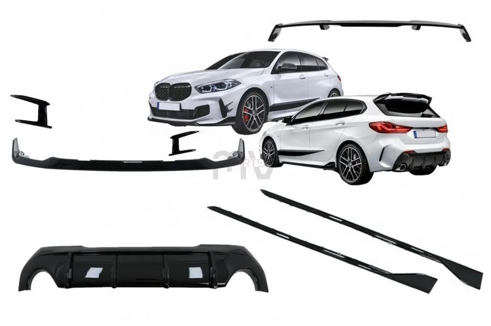 Conjunto Bmw Série 1 F40 (2019 a 2023) Spoiler, Aileron, Laminas e