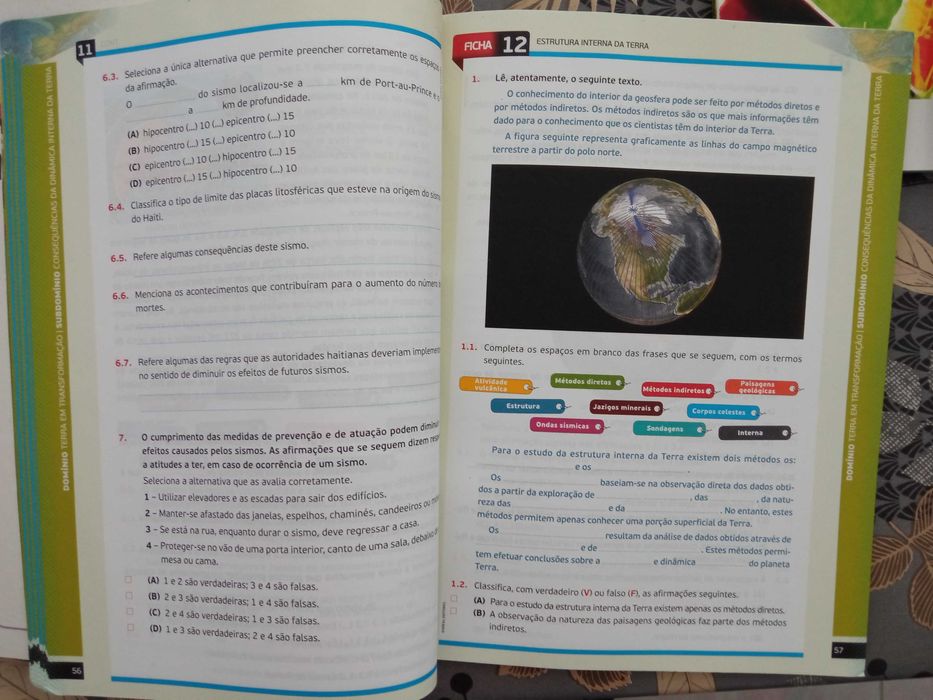Caderno atividades Ciências Naturais "Descobrir a Terra 7"