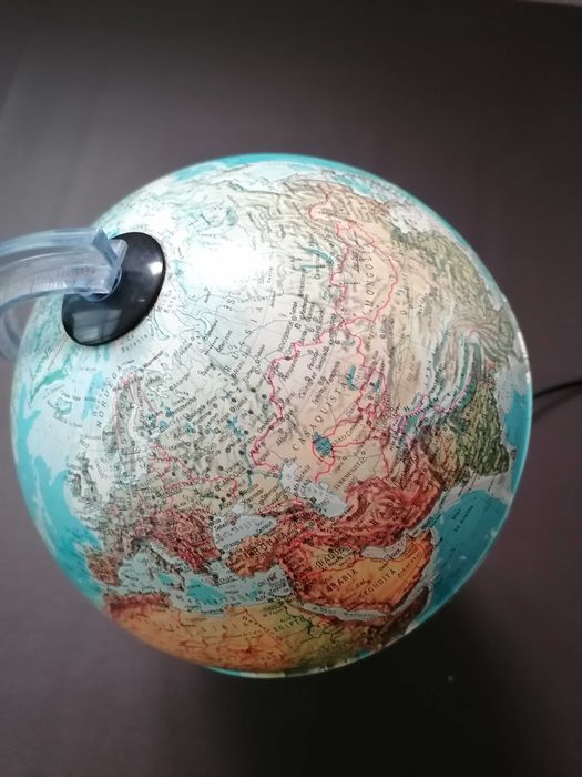 Globo, mapa com cores