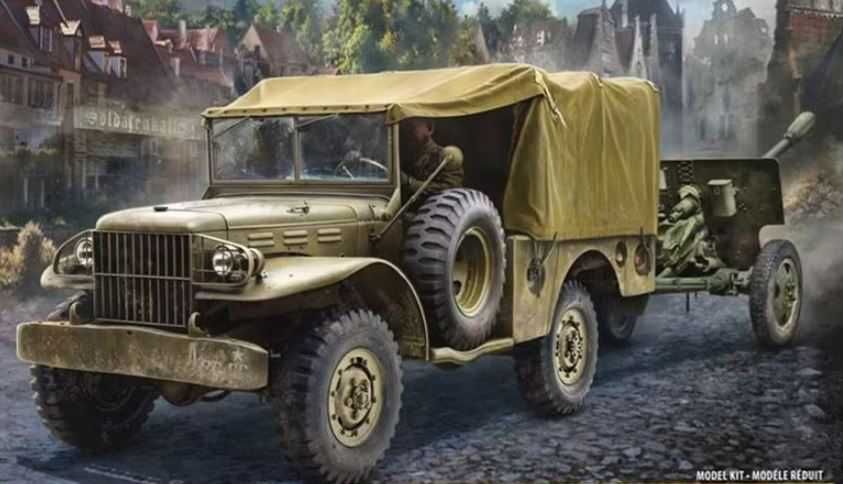 Збірна модель 1/35 Nr.3656 US WC51 Додж 3/4t Носій зброї