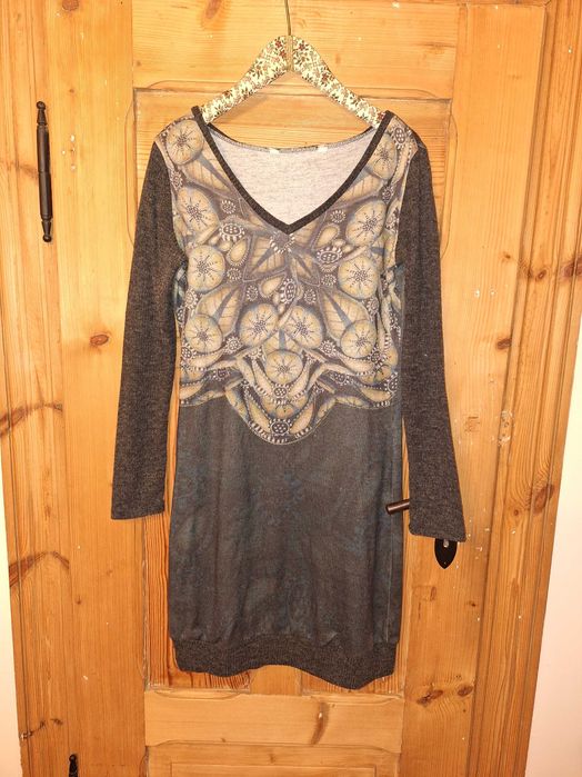 Sukienka dzianina tunika roz 40