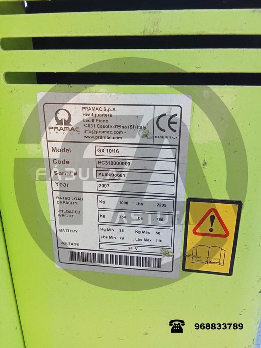 Stacker manual PRAMAC GX10