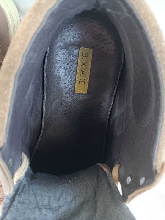 Botas sapatos Bocage em pele com atacadores