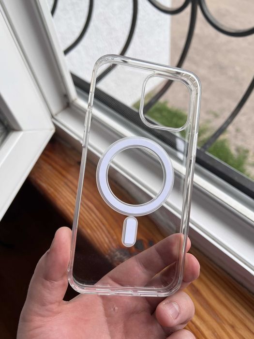 Прозрачный чехол Clear Case iphone 12-15 pro max Magsafe анимация