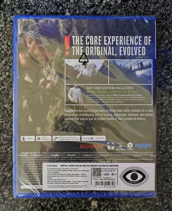 Metal Gear Solid Delta Snake Eater D1 Edition PS5 versão PT selo IGAC