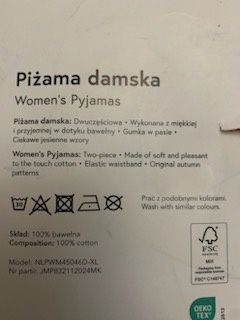 Nowa piżama Cleve roz.xl