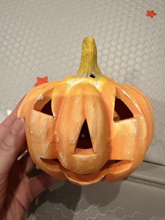 Świecznik latarenka dynia ceramiczna dekoracja Halloween