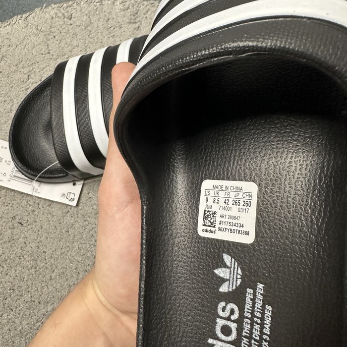 Тапки Adidas Adilette Aqua Black&White / Всі розміри