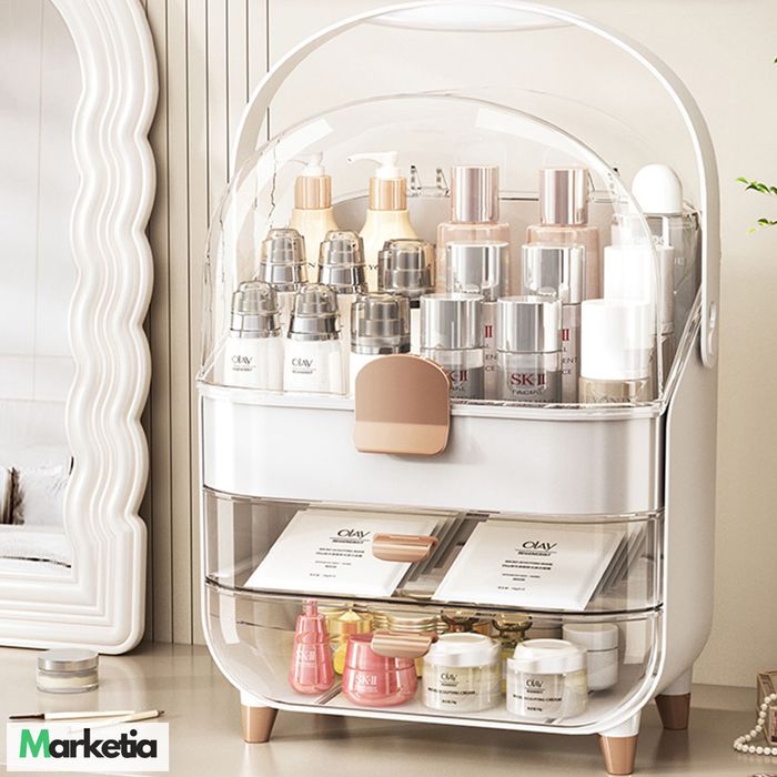 Szkatułka organizer Gloria na kosmetyki i biżuterię z szufladami