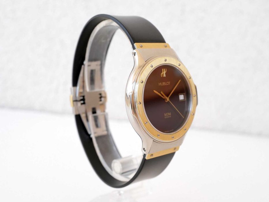 Hublot Classic MDM Geneve Quartz Steel 18K Yellow Gold 36mm