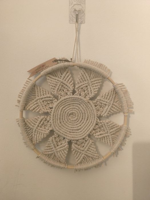 Decoração feita a mão em Macramé