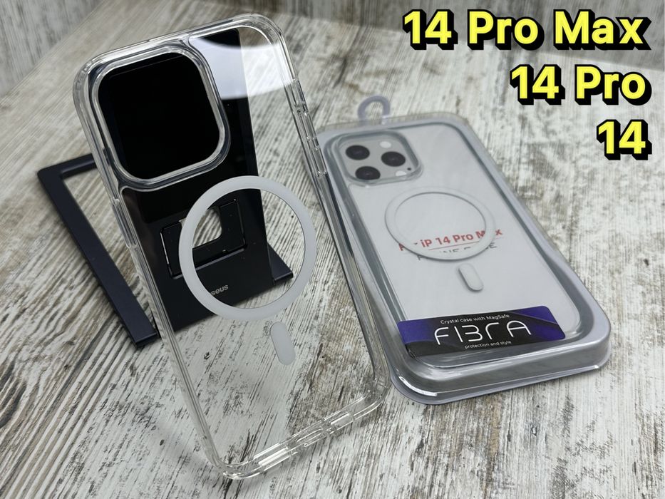 Чехол Fibra Crystal MagSafe на iPhone 14 Pro Max/ 14 Pro/ 14 Чохол