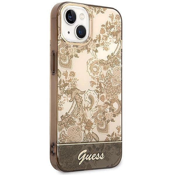 Etui Guess Porcelain Collection na iPhone 14 Plus - beżowe