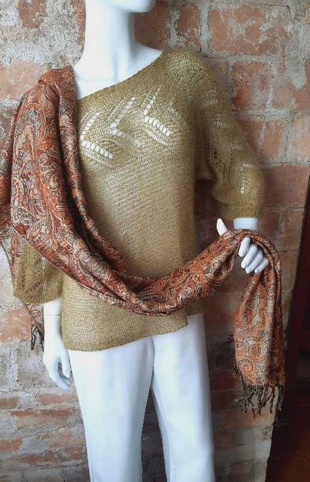 Светр- павутинка , мохер