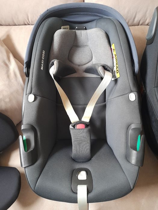 Ovo maxi cosi peblle 360° + cadeira pearl 360° + base isofix