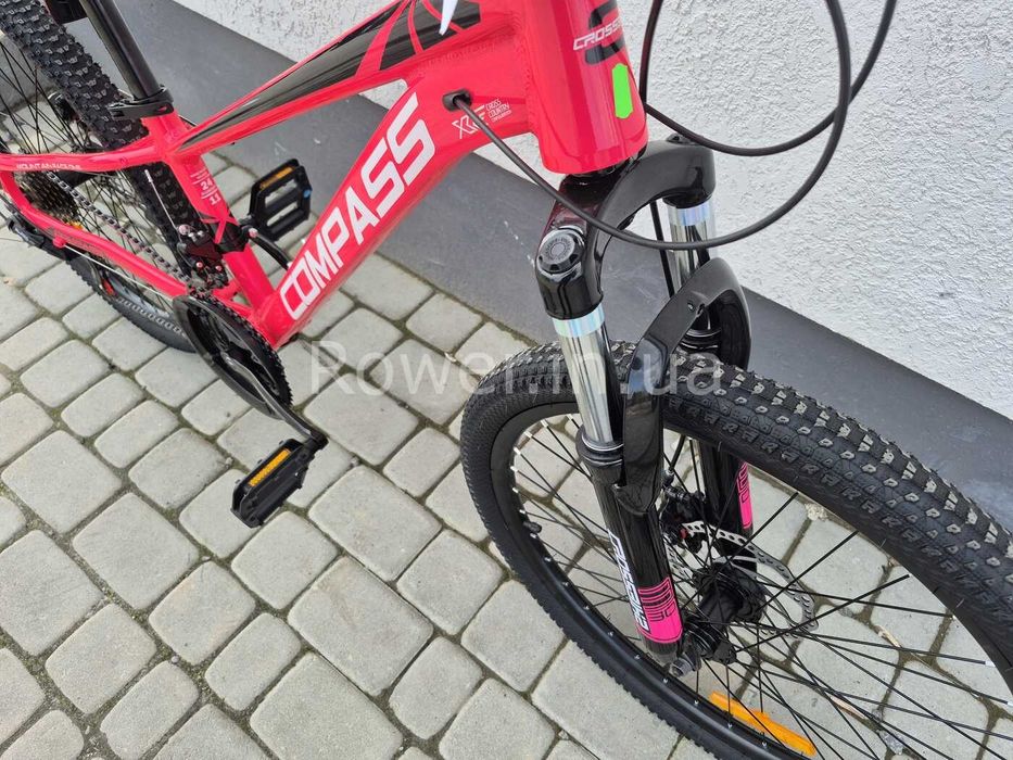 Велосипед гірський дитячий для 8-12 років 24" Compass Рама 11" pink-black