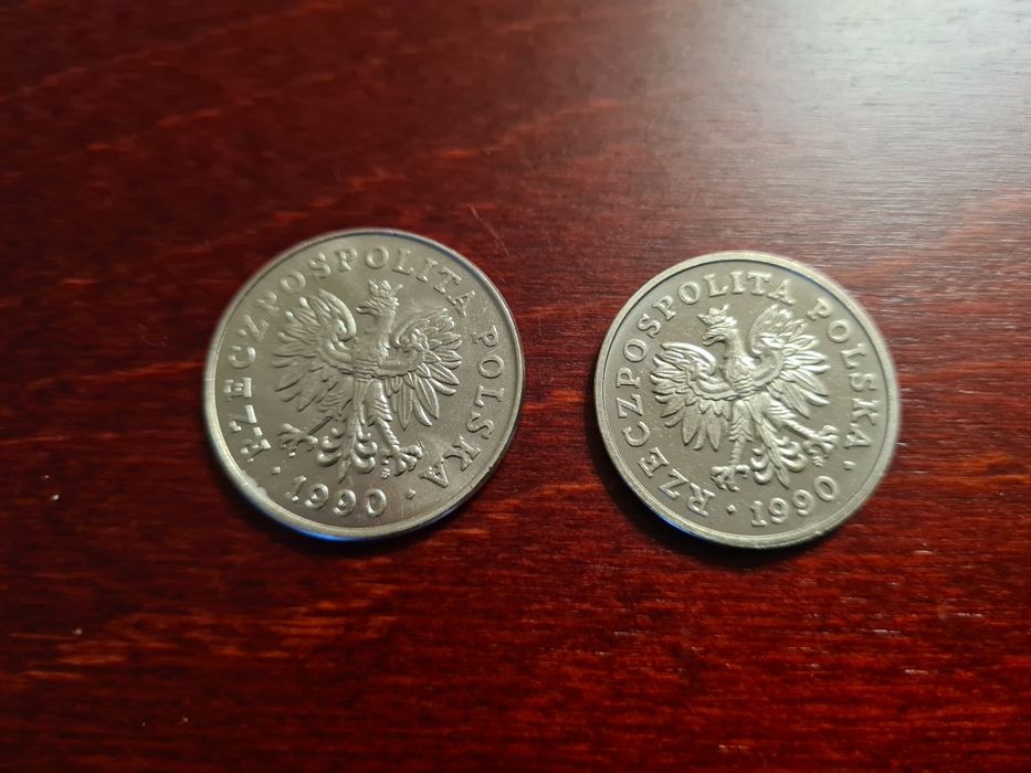 Monety RP i PRL 100, 50, 20 i 10 złotych 1990