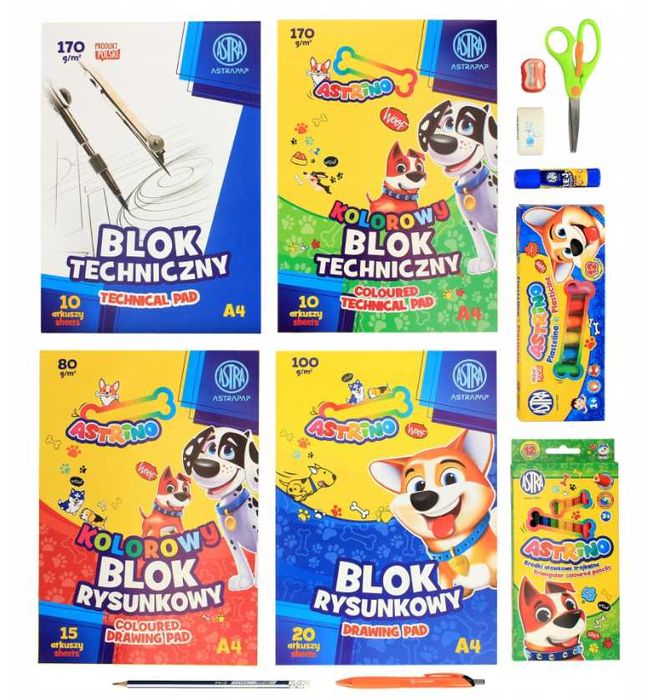 Wyprawka Szkolna 12 Elementów + Piórnik Head - (Wyprzedaż)