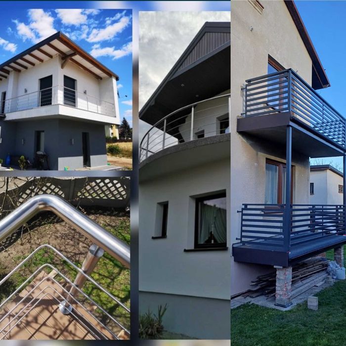 Balustrady aluminiowe, nierdzewne oraz czarna stal ocynkowana
