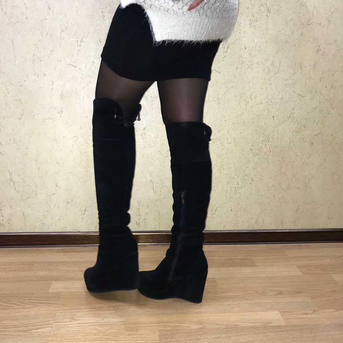 высокие Ботфорты на платформе