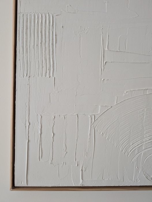 Quadro Abstrato Texturizado 100x70cm | Peça Única c/ Moldura Madeira