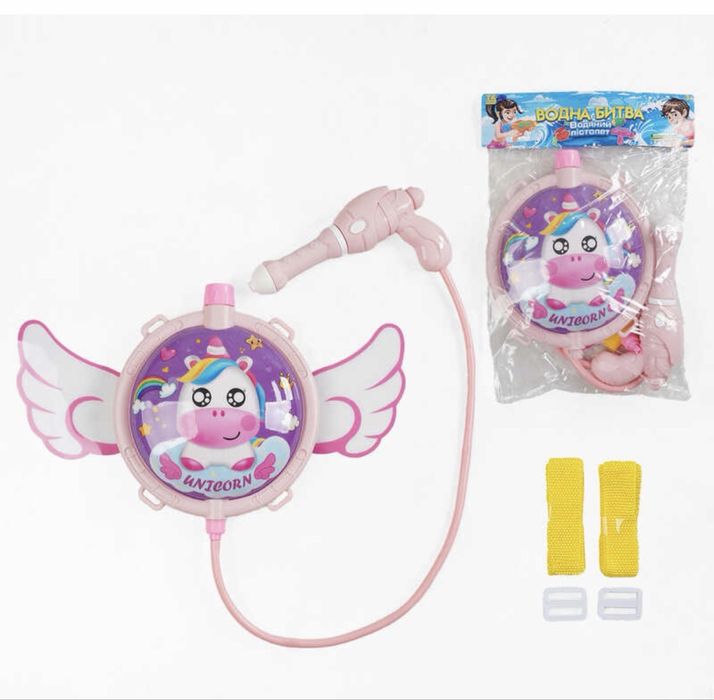 Дитячий водний рюкзак єдиноріг з резервуаром