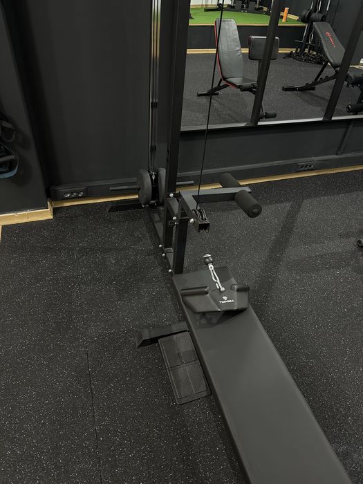 Puxada alta com remada comboio polia