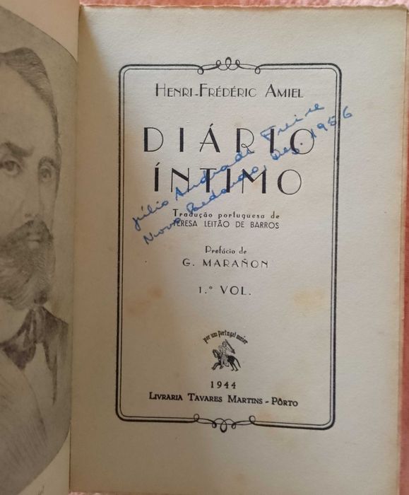 Diário íntimo, Henri-Frédéric Amiel (2 volumes)