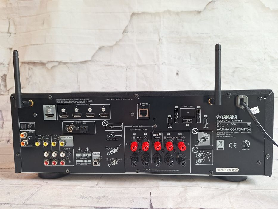 Yamaha z Wifi BT AirPlay2 4k MusicCast 5.1 RX-V485