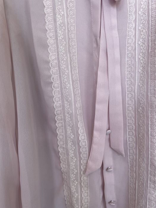 Camisa blusa mulher rosa renda e folhos SuiteBlanco