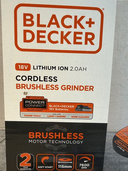 Akumulatorowa szlifierka kątowa Black+Decker