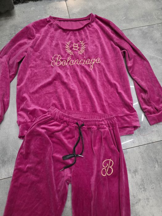 Dres fuksja welur Balanciaga XXL