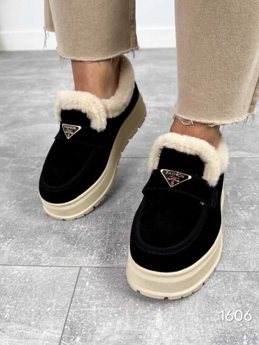 Трендові утеплені лофери, натуральна замша, зимние лоферы зима 36-41р