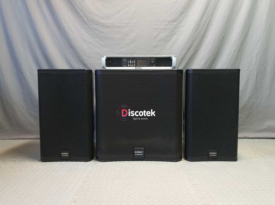 QSC 2 x E12 + subwoofer E18SW | Nagłośnienie | Idealny |