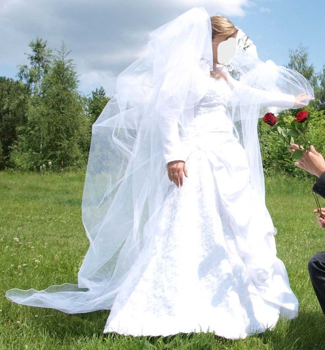 Suknia Ślubna rozm.38 + Welon 250cm