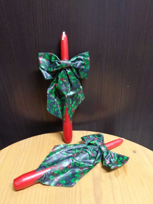 Velas de Natal com laços