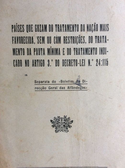 Países que gozam do tratamento da nação mais favorecida