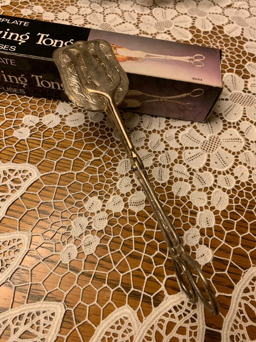 щипцы посеребренные для пирожных