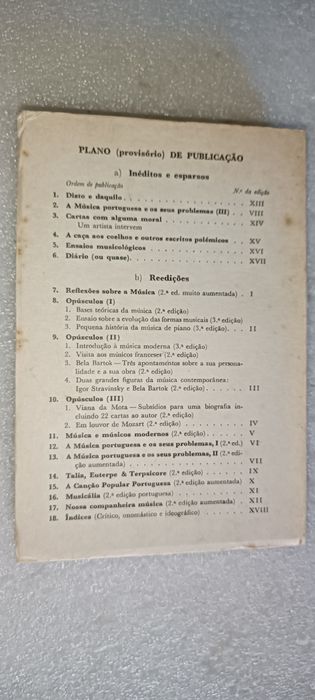 Livro a música portuguesa e os seus problemas