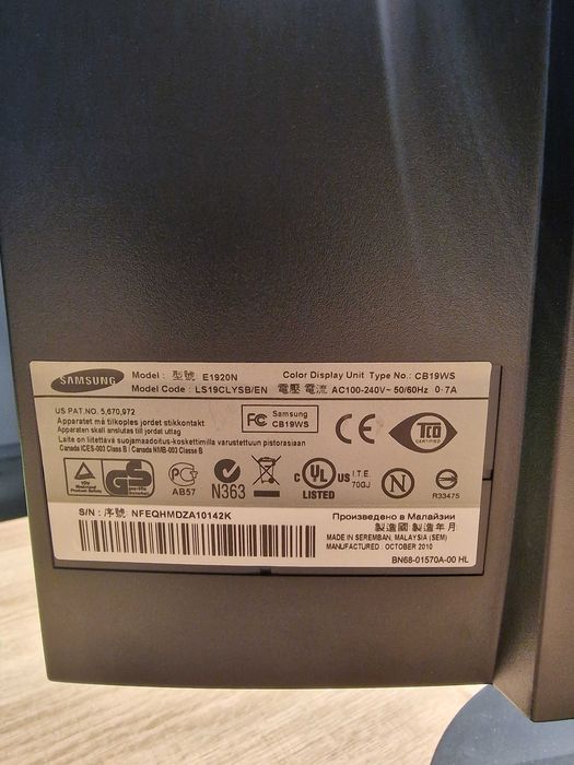 Monitor Samsung SyncMaster E1920 – 19" | Excelente Estado | Pronto a Usar