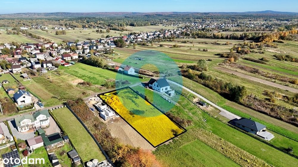 Widokowa działka 1823 m² w Kostomłotach Drugich