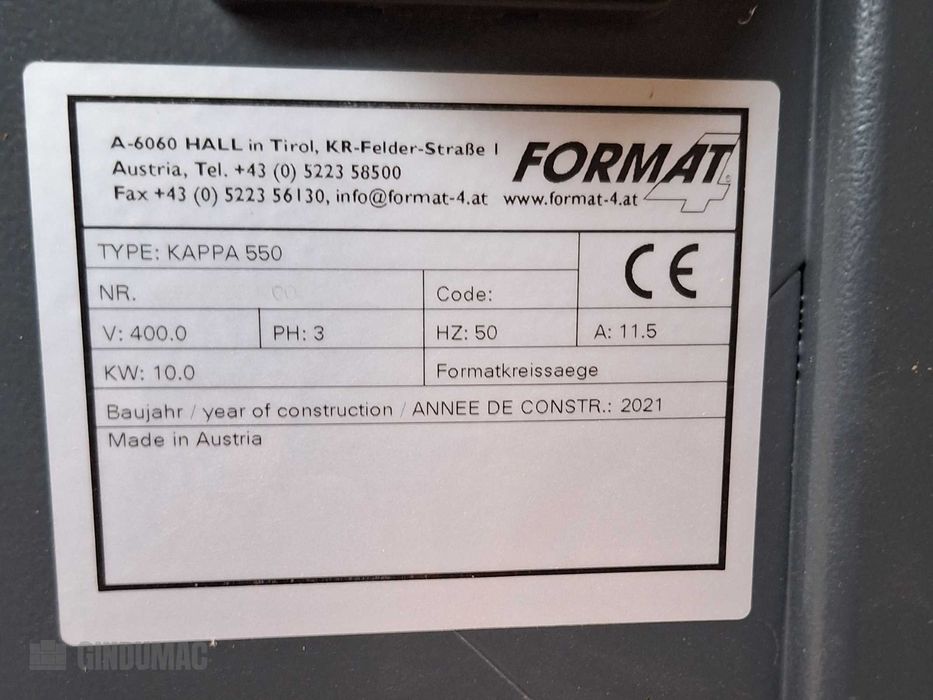 Pilarka panelowa FELDER FORMAT 4 KAPPA 550 (2021)