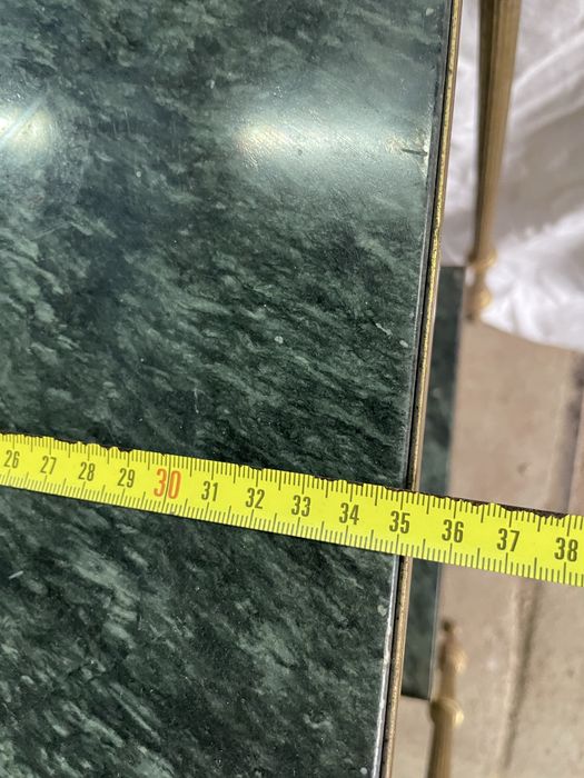 Mesa de Cabeceira em Latão e Marmore