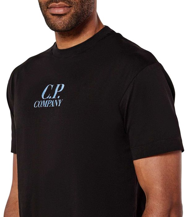 Футболка C.P. Company 30/1 Jersey Logo Back Printed T-Shirt Black