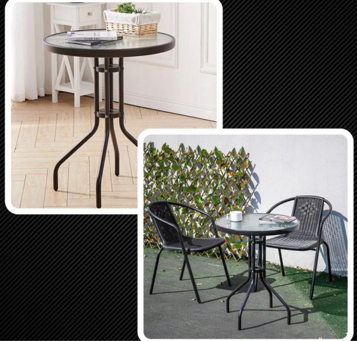 Zestaw Mebli Ogrodowych Meble Ogrodowe 2 Krzesła Stolik Stół Ogrodowy