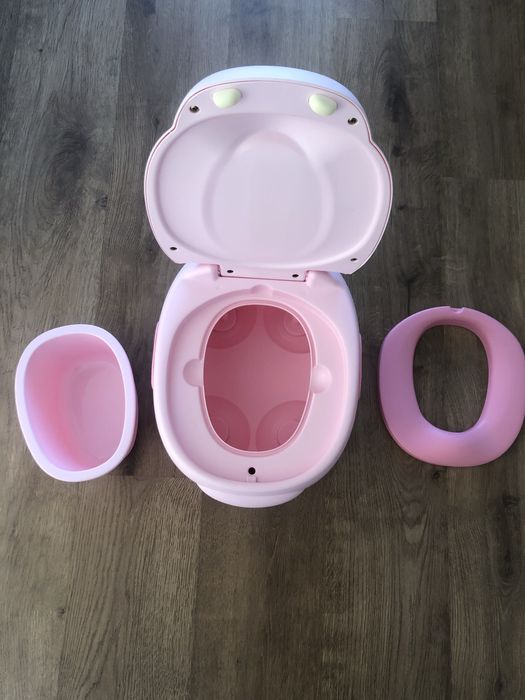 Bacio infantil hipopotamo cor de rosa como novo