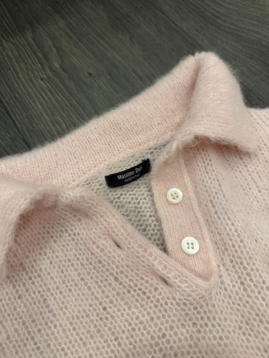 Рожевий в’язаний фуиболка-поло Massimo Dutti