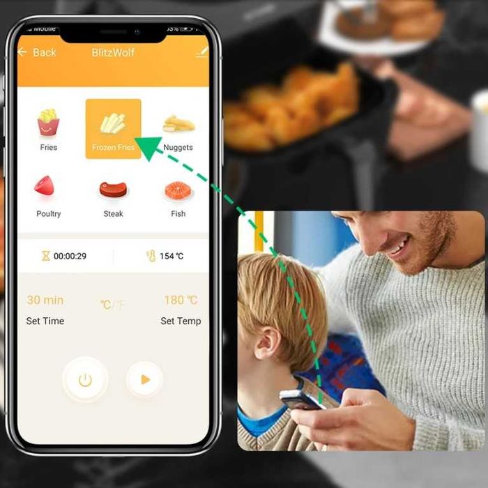 Розумна аерофритюрниця BlitzWolf BW-AF1 (Smart Air Fryer)