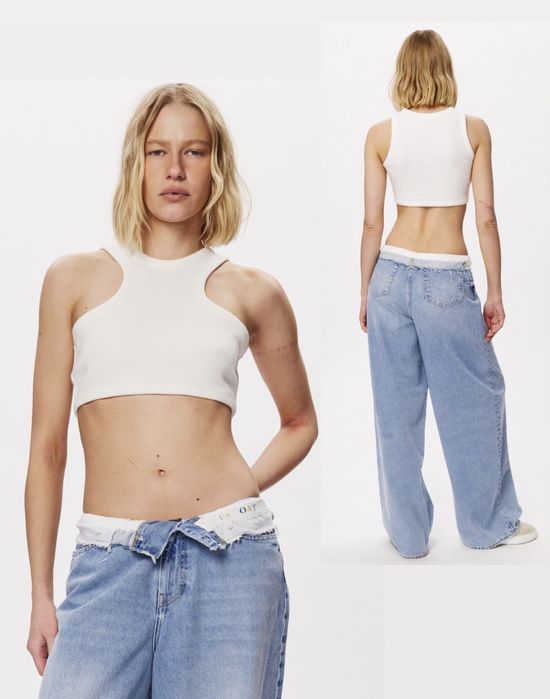 Білий топ майка the coat