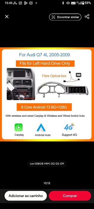 Radio Android Audi Q7/A6 2005-2009